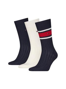 Pack de 3 pares de calcetines Tommy Hilfiger Giftboxed Classic multicolor para hombre