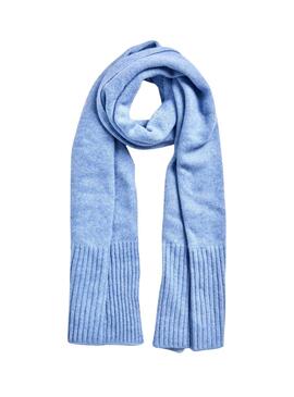 Écharpe Pieces Mocca bleue pour femme