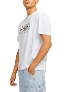 T-shirt Jack and Jones Portland blanc pour homme