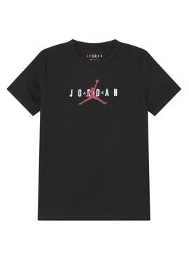 T-shirt Jordan Jumpman noir pour fille et garçon