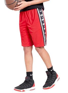 Short Bermuda Air Jordan rouge pour enfant.
