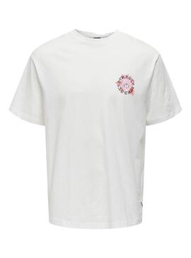 Maillot blanc Only and Sons Keane pour homme