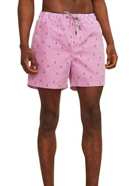 Maillot de bain Jack and Jones Fiji rouge pour homme
