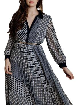 Robe Naf Naf Geo bleue pour femme