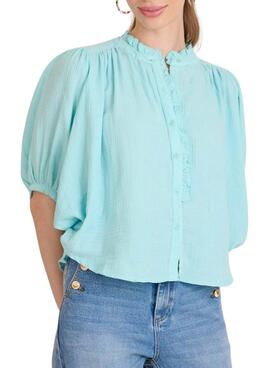 Chemisier Naf Naf Barbula vert pour femme