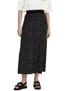 Jupe Only Venidig à pois noirs pour femme