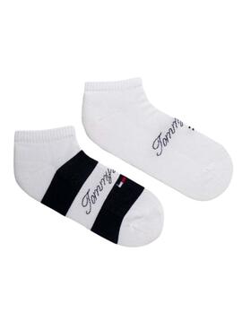 Ensemble de 2 chaussettes Tommy Jeans TH UNI blanc pour homme et femme