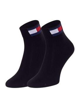 Ensemble de 2 chaussettes Tommy Jeans TH UNI noires pour hommes et femmes