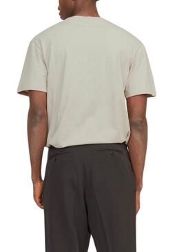 T-shirt Jack and Jones beige pour homme.