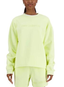Sweat à capuche New Balance Hyper Density Jaune pour Femme