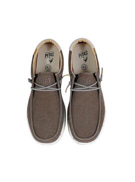 Chaussures Walkin Pitas Wallabi Nias marron pour homme