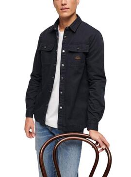 Chemise surchemise Superdry Workwear Marine pour homme