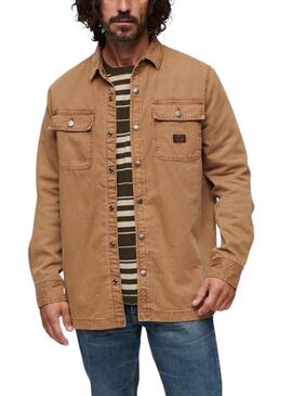 Chemise de travail Superdry Workwear Marron Pour Homme