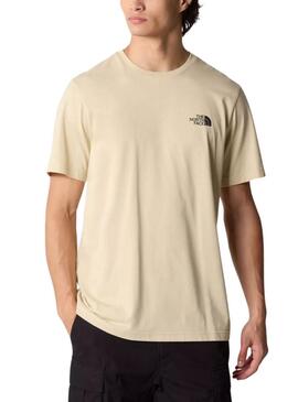 Maillot The North Face simple beige pour homme.