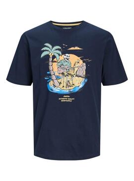 T-shirt Jack and Jones Zion Marine pour Homme