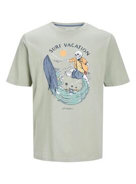 T-shirt Jack and Jones Zion Turquoise pour Homme