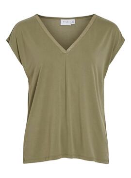 T-shirt Vila Vimodala Glitter Vert Pour Femme