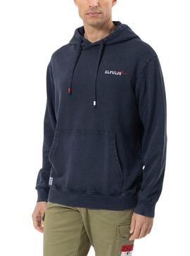 Sweatshirt El Pulpo Relief Marin Pour Homme