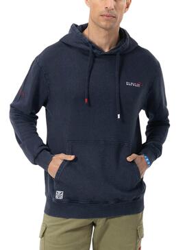 Sweatshirt El Pulpo Relief Marin Pour Homme