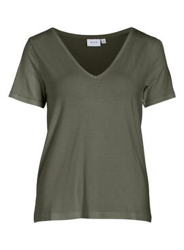 T-shirt Vila Viase Verde Pour Femme