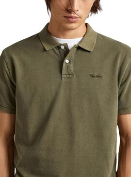 Polo Pepe Jeans New Oliver Vert Pour Homme