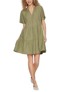 Robe Vila Viprisilla verte pour femme