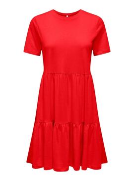 Robe Only May Peplum Rouge Pour Femme