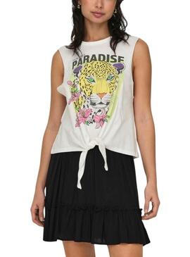 T-shirt Only Lucy Knot Eagle Blanc Pour femme