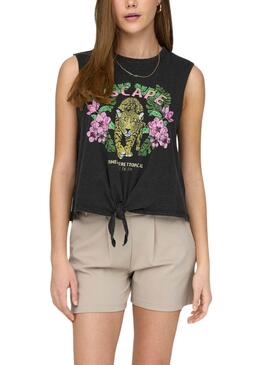 T-shirt Only Lucy Knot Eagle Noir pour Femme