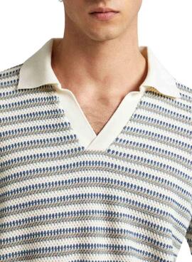 Polo Pepe Jeans Moonlight à rayures pour homme.