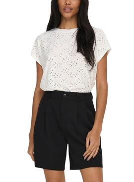 T-shirt Only Smilla Blanc pour Femme