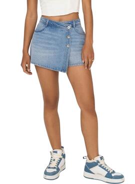Jupe Only Lesly bleue pour femme