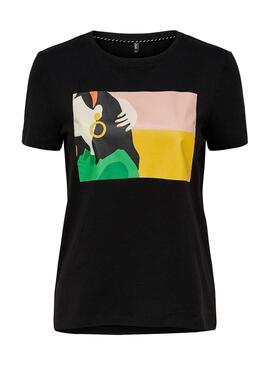 T-Shirt Only Zabi Artsy Noir Pour Femme