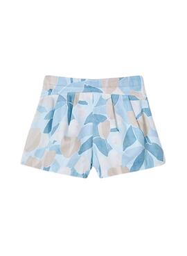 Jupe-culotte Mayoral  imprimée bleue  pour fille.
