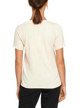 T-Shirt Only Jour de semaine beige pour Femme