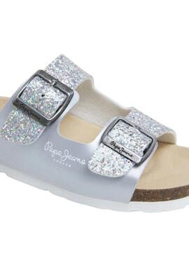 Sandales Pepe Jeans Oban argentées pour fille