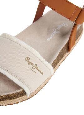 Sandales Pepe Jeans Berlin Bass beige pour fille