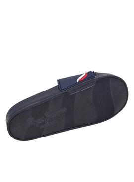  Tongs Pepe Jeans Slider bleu marine pour enfant.