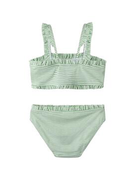 Maillot de bain Name It Zaid à rayures vertes pour fille