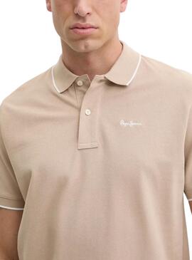 Polo Pepe Jeans Hans beige pour homme