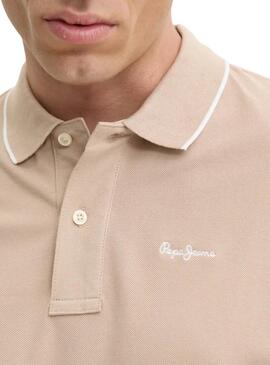Polo Pepe Jeans Hans beige pour homme