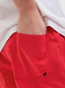 Maillot de bain Jack And Jones Maui rouge pour garçon.