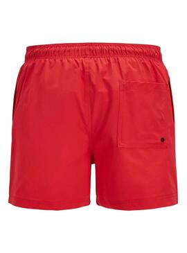 Maillot de bain Jack And Jones Maui rouge pour garçon.