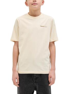 T-shirt Jack And Jones Varenna Painted beige Enfant