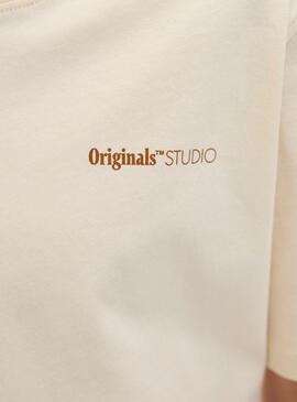 T-shirt Jack And Jones Varenna Painted beige Enfant