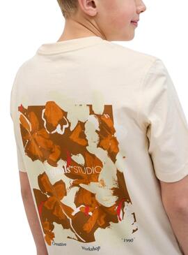 T-shirt Jack And Jones Varenna Painted beige Enfant