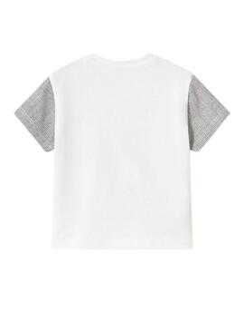 T-shirt Mayoral fantaisie Ours blanc pour bébé