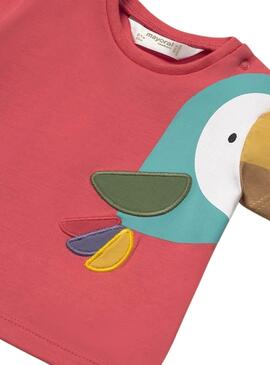 T-shirt Mayoral Pamplemousse rouge pour bébé