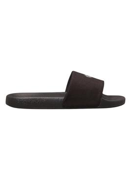 Tongs Calvin Klein monogramme noir pour femme