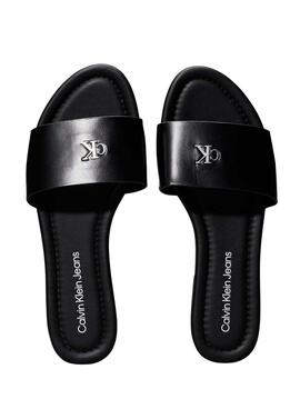 Sandales Calvin Klein plates noires pour femme 